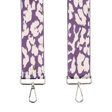 Pom Pom Strap Plum Leopard