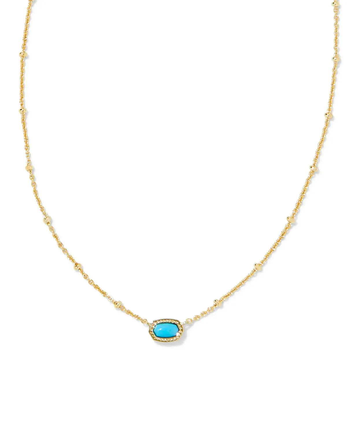 Mini Elisa Satellite Pendant Necklace Gold Turquoise