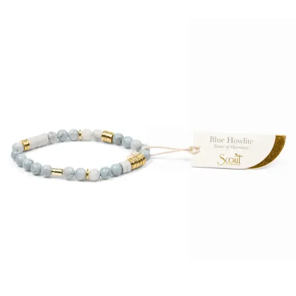 Intermix Stone Stacking Blue Howlite Bracelet