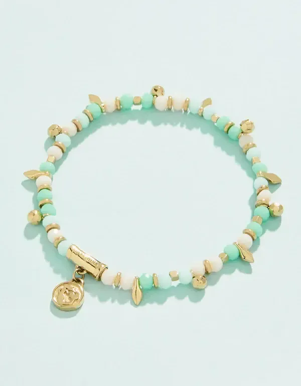 Tybee Island Stretch Bracelet 4mm  Sea Foam