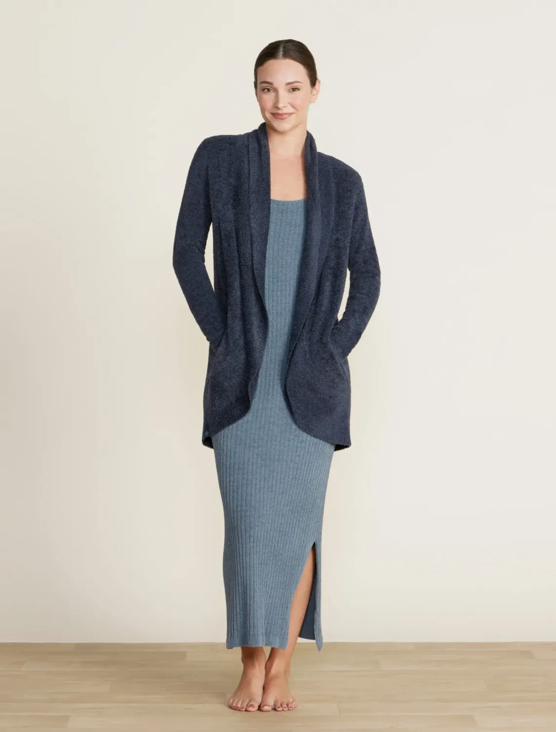 Cozy Chic Lite Circle Cardi Indigo L