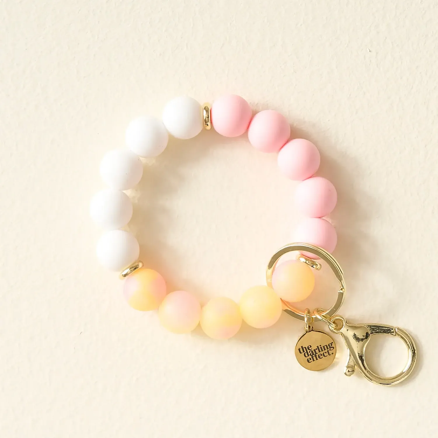 Hands-Free Keychain Wristlet Pink Lemonade