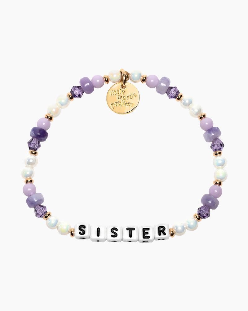 Sister Beaded Bracelet Purple Patch