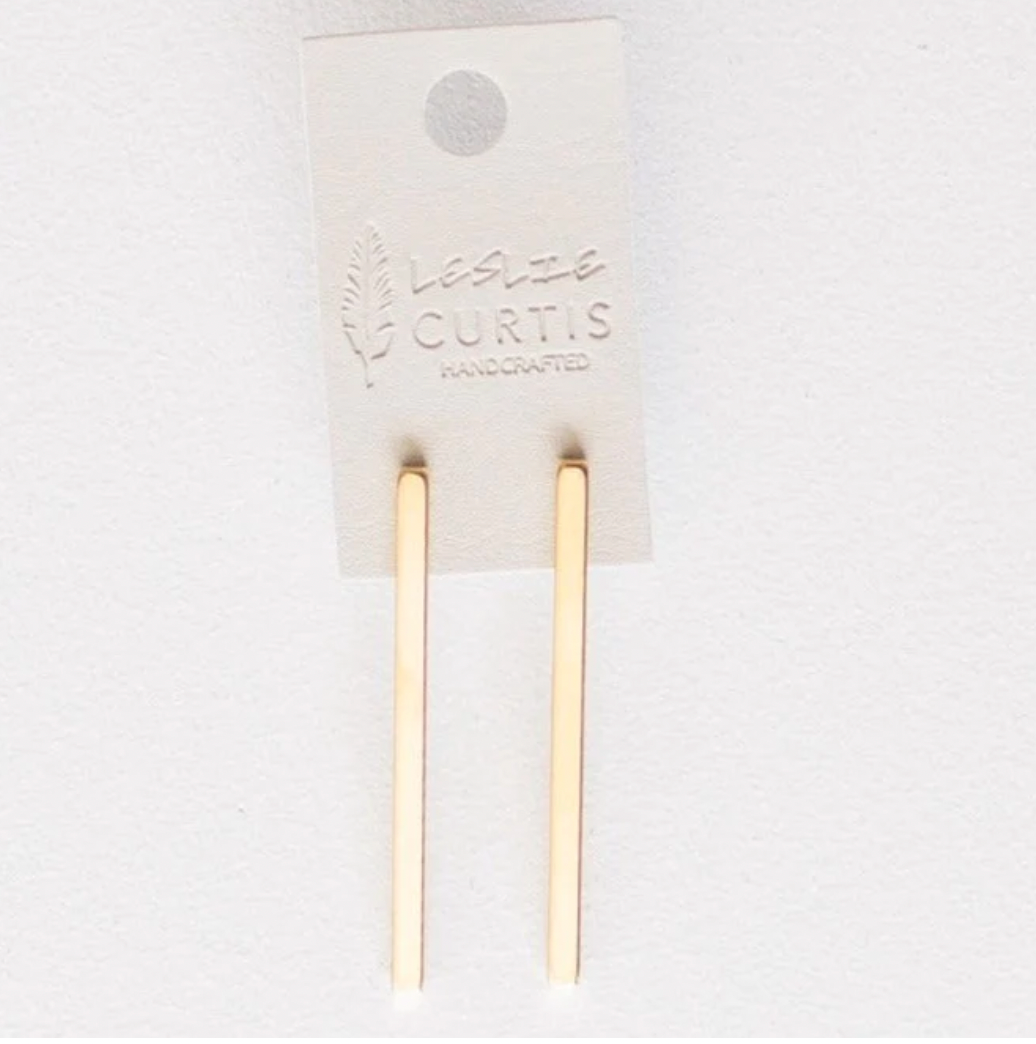 Lennon Long Bar Earrings 2.75 in