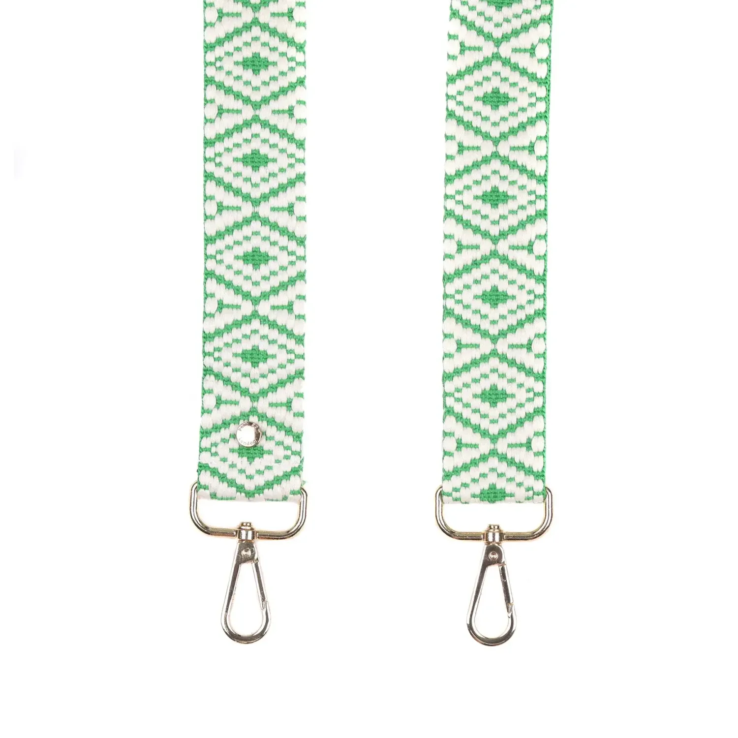 Pom Pom Strap  Emerald Green Aztec