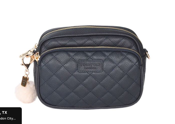 Quilted Mayfair Bag Navy &amp; Accessories