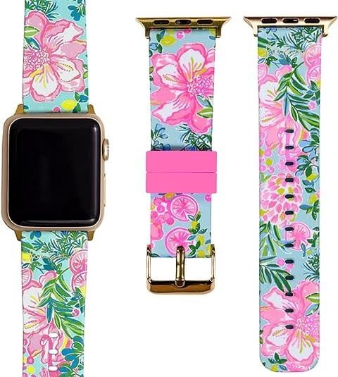 Silicone Apple Watch Band, Fruity Flamingo