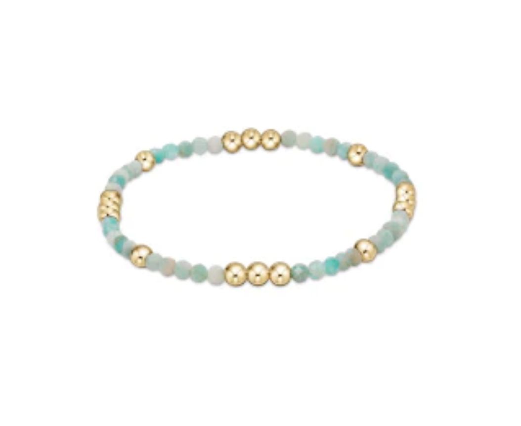 Worthy Pattern 3mm Bead Bracelet Amazonite