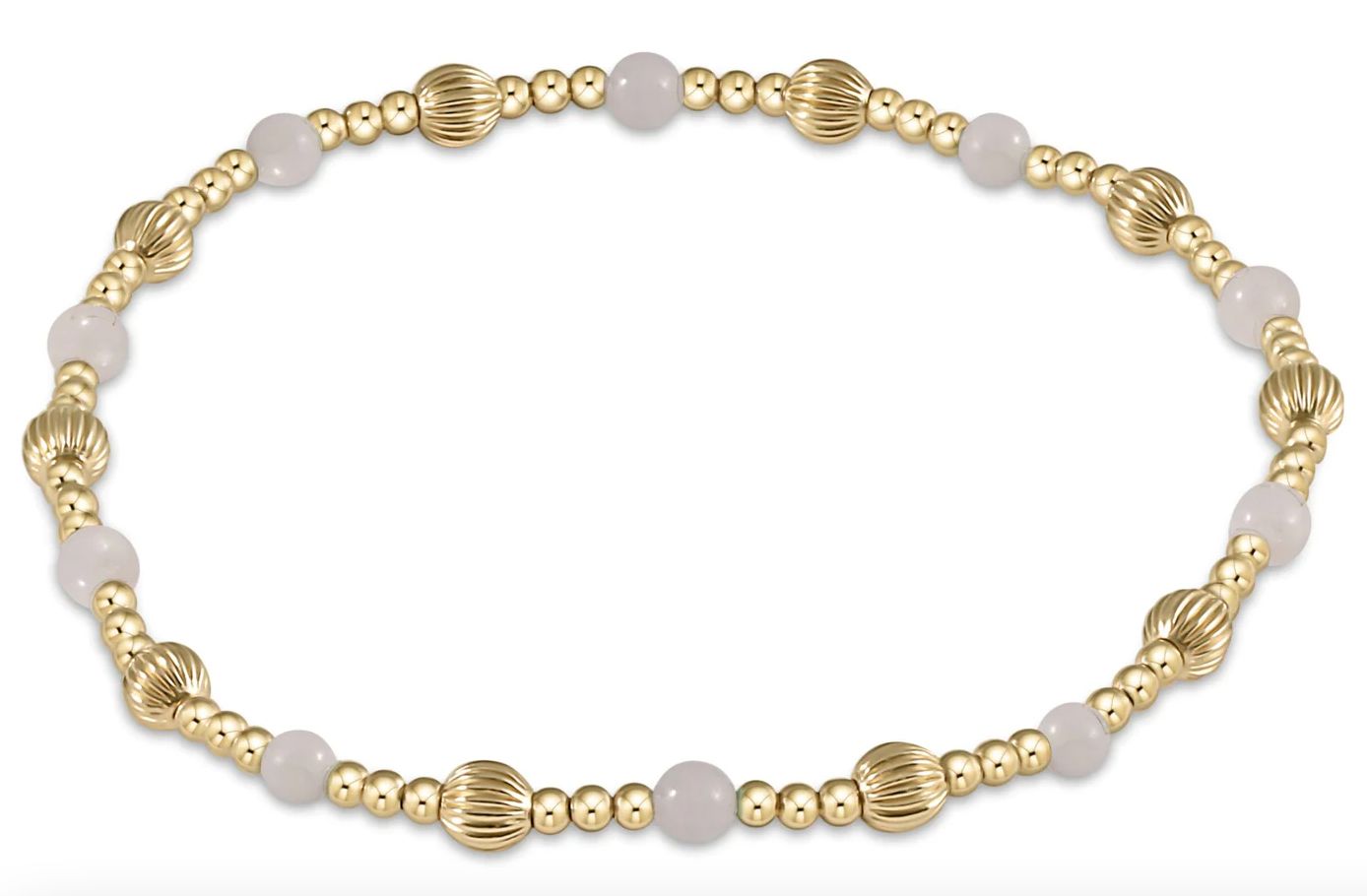 Dignity Sincerity Pattern 4mm Bead Bracelet Moonstone