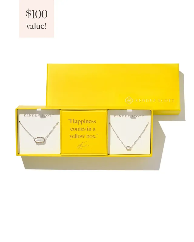 Elisa Silver Ivory Mother-of-Pearl Gift Set of 2