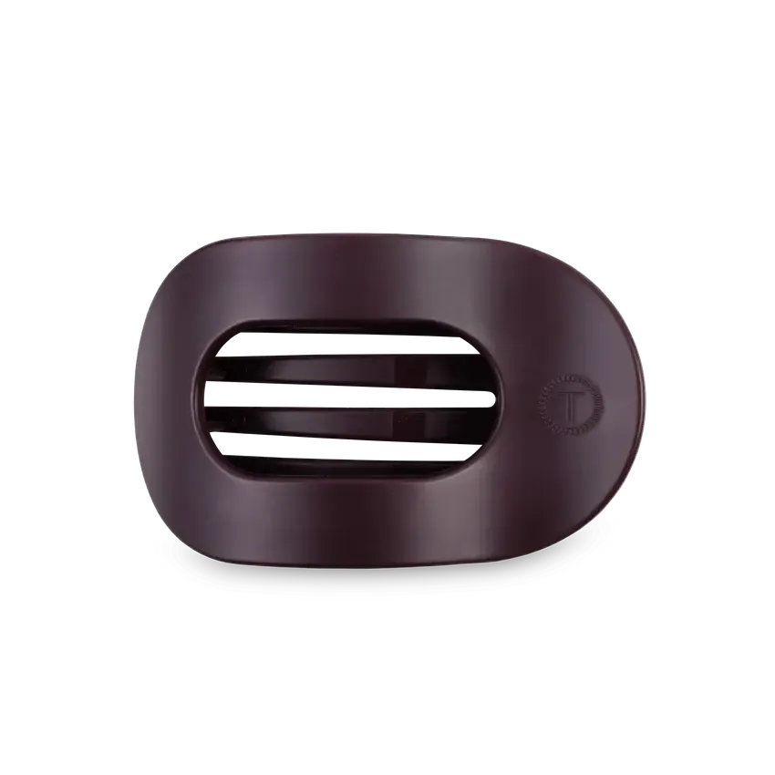 Medium Flat Round Clip Burgundy Bliss