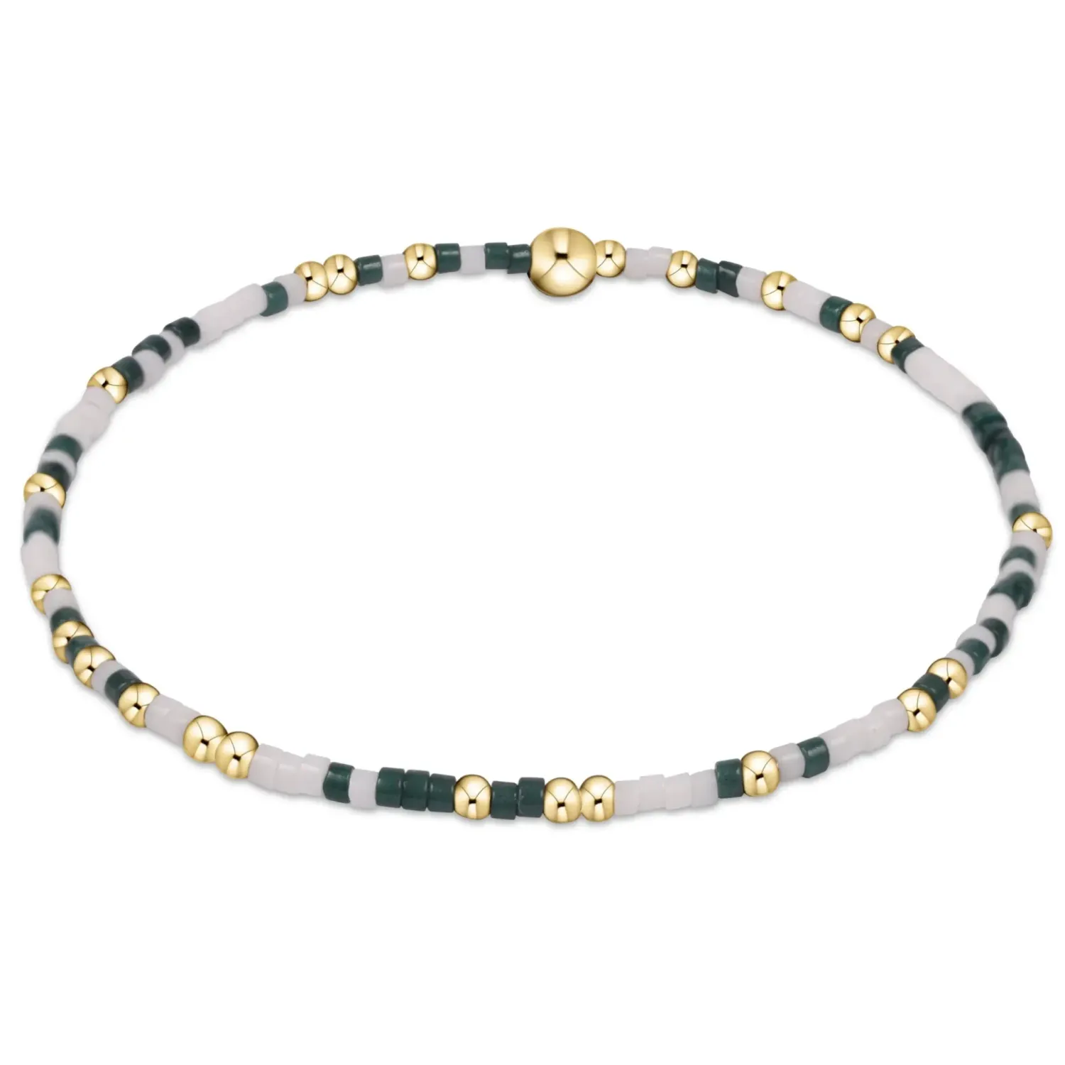Gameday Hope Unwritten Bracelet- Dark Green-White