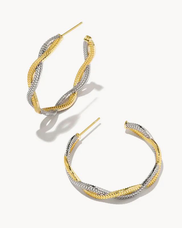 Hayden Hoop Earring Mixed Metal