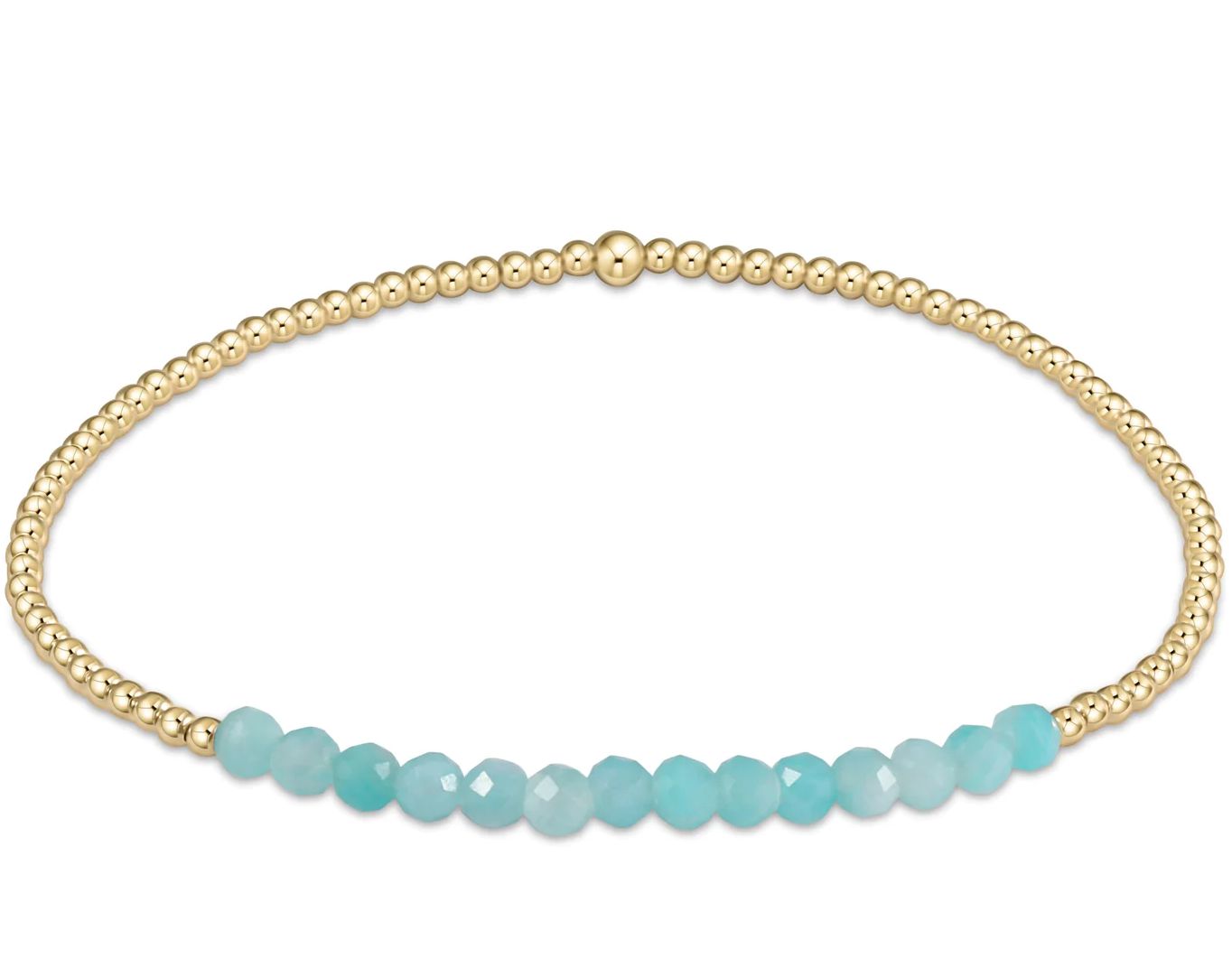 Gold Bliss 2mm Bead Bracelet Amazonite