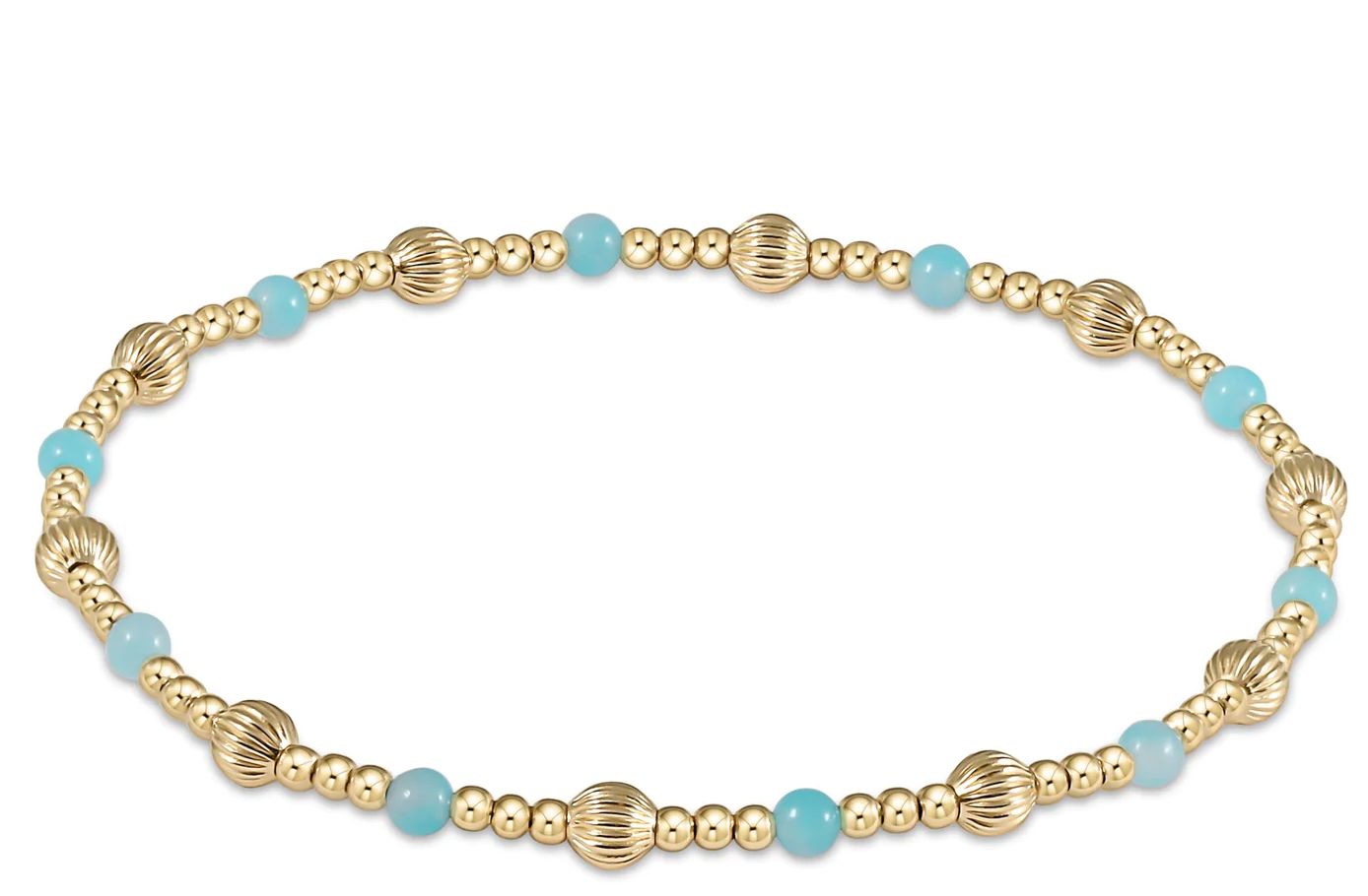 Dignity Sincerity Pattern 4mm Bead Bracelet Amazonite