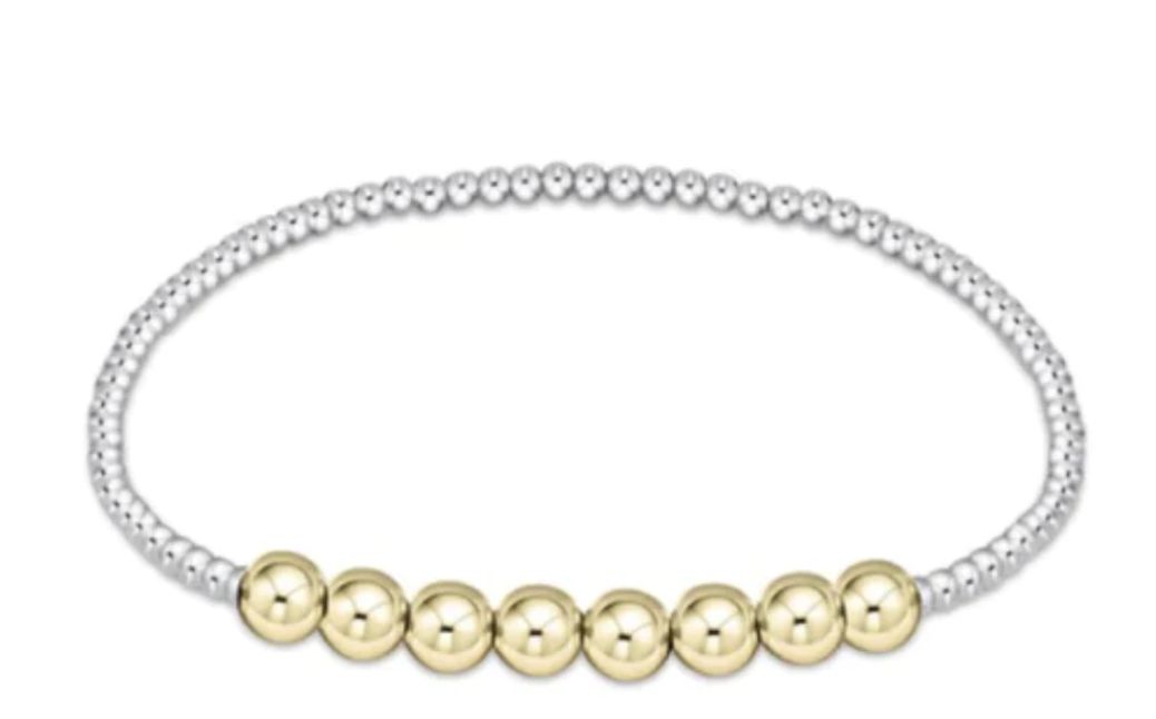 Classic Beaded Bliss 2.5mm Bead Bracelet 5mm Mixed Metal