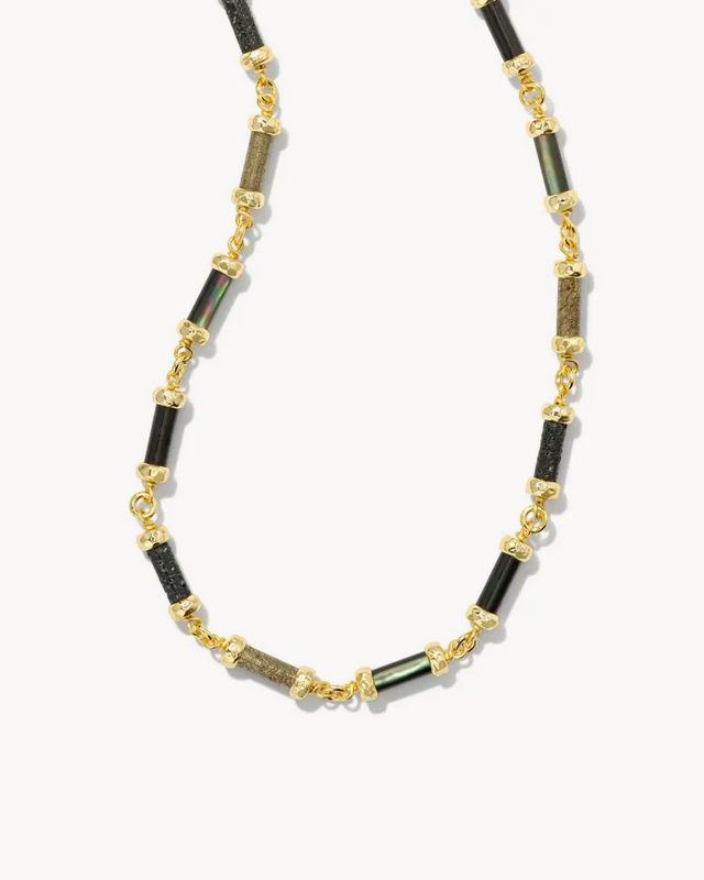 Gigi Strand Necklace Gold Black Mix