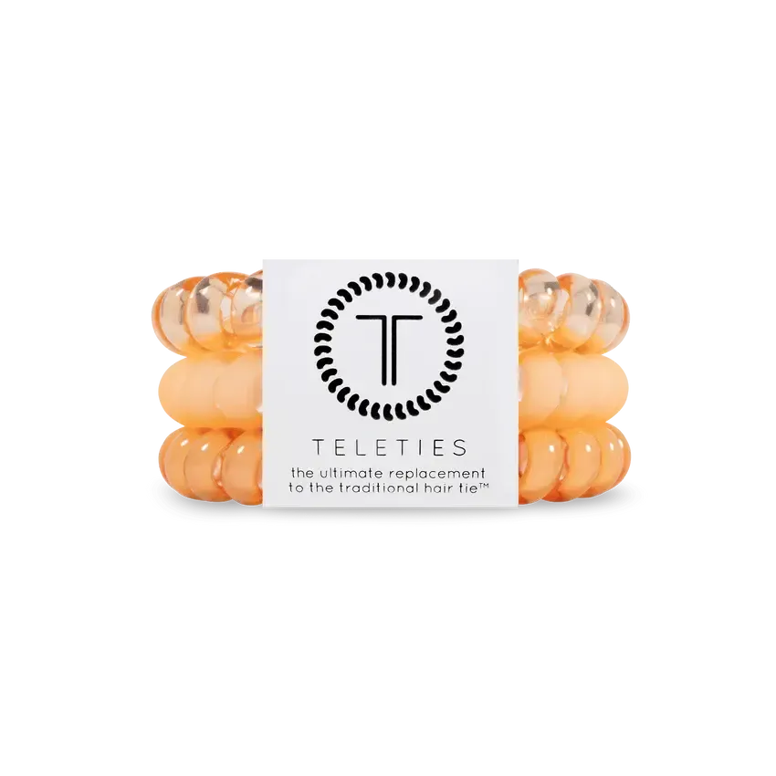3 Pack Hair Ties Large Peach Fuzz