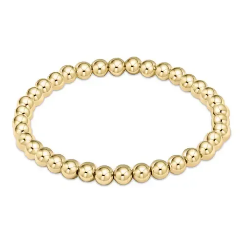 Extends Classic Gold 5MM Bead Bracelet 7.25&quot;