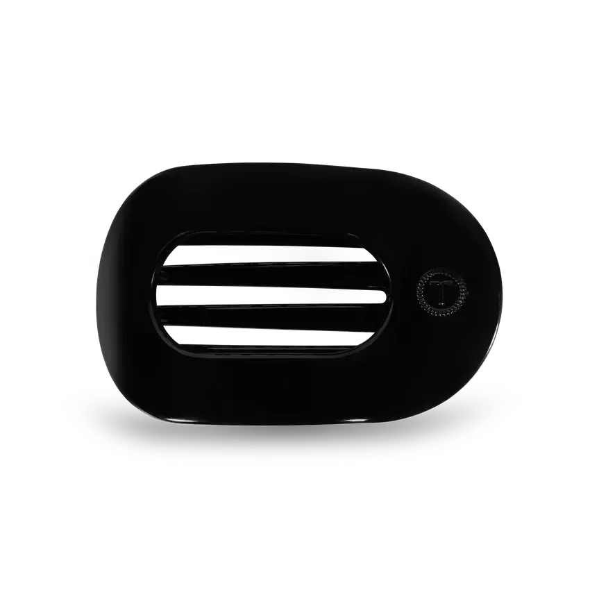 Medium Flat Round Clip Jet Black