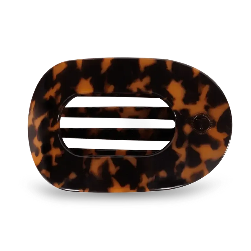Large Flat Round Clip Tortoise