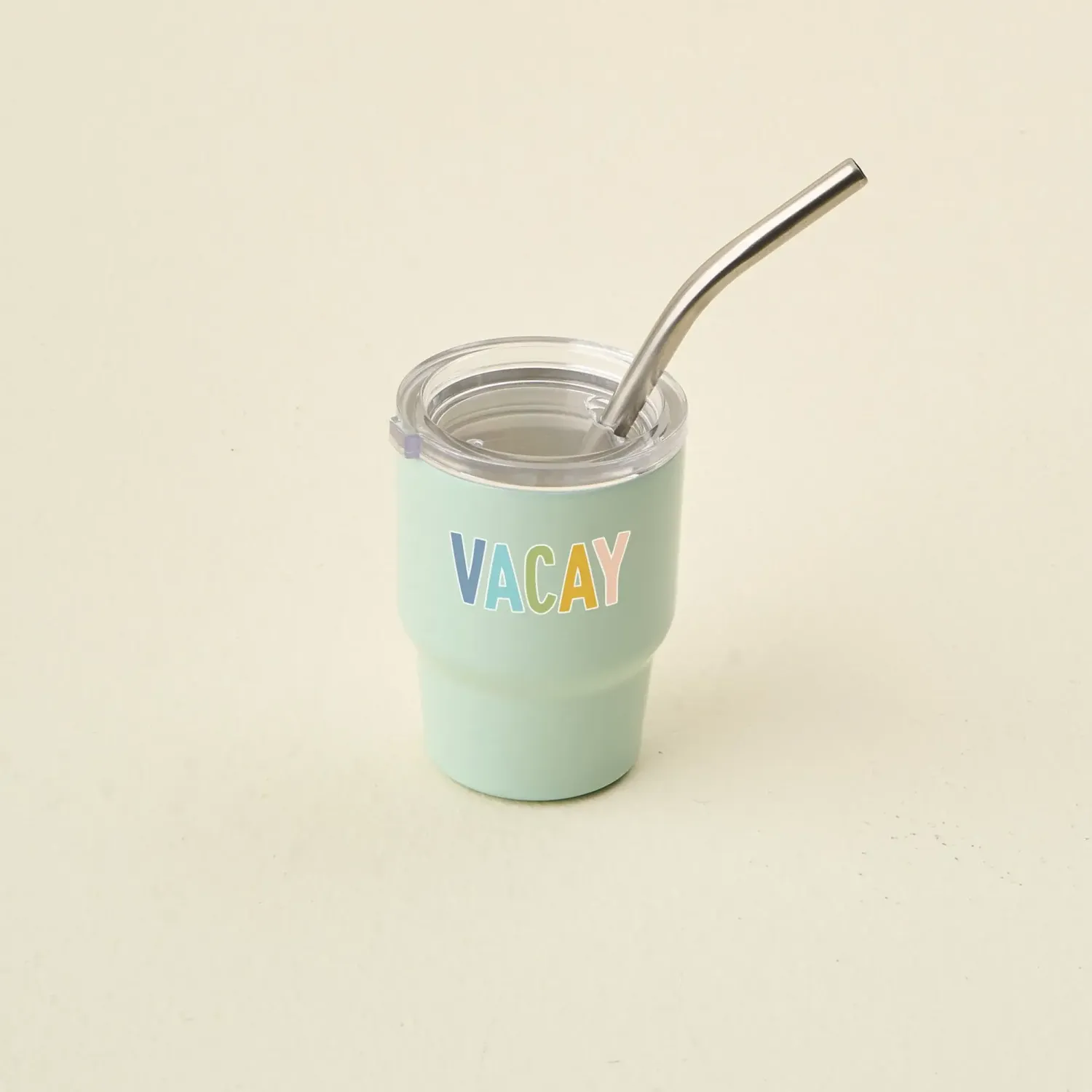 2 oz Tiny Tumbler w/ Straw Vacay