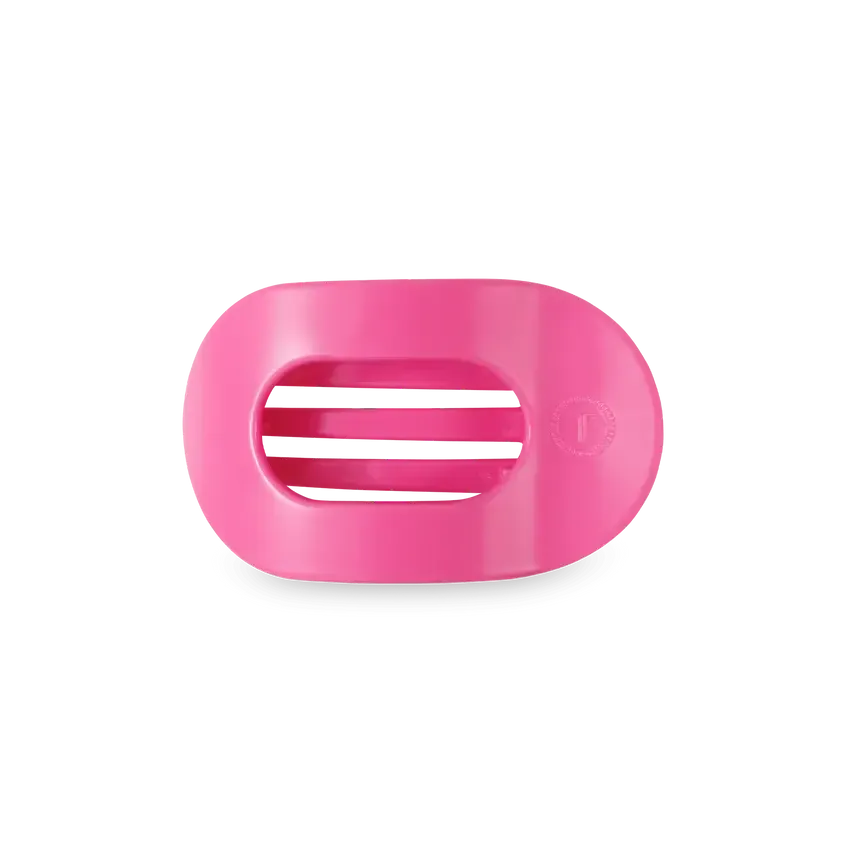 Small Flat Round Hair Clip Paradise Pink
