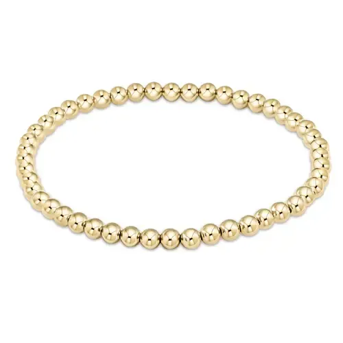 Extends Classic Gold 4MM Bead Bracelet 7.25&quot;