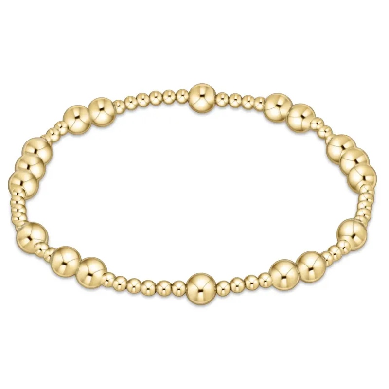 Extends Hope Unwritten 5MM Bead Bracelet Gold 7.25 in