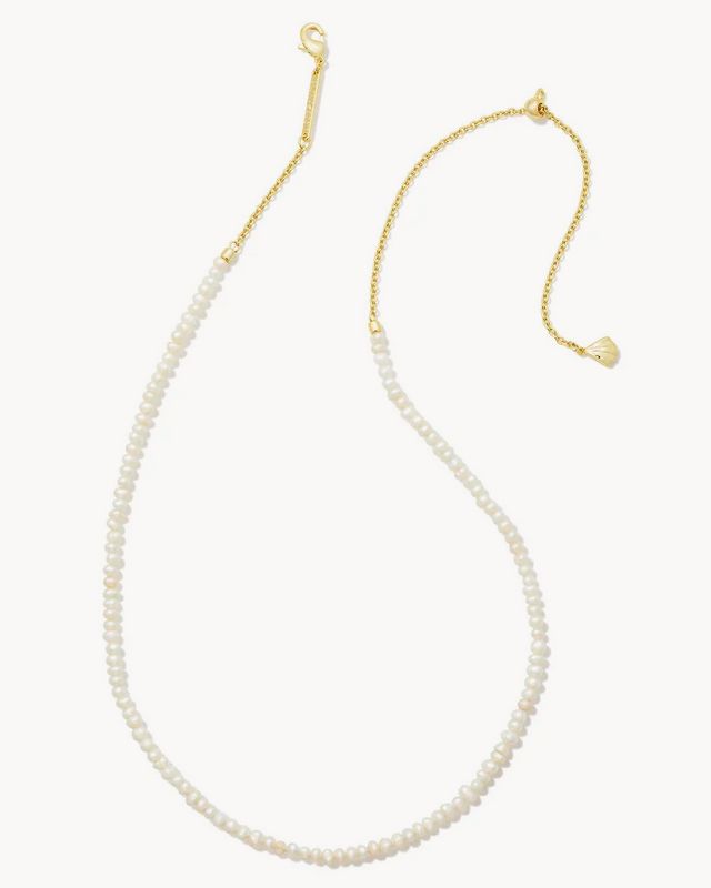 Lola Strand Necklace Gold White Pearl