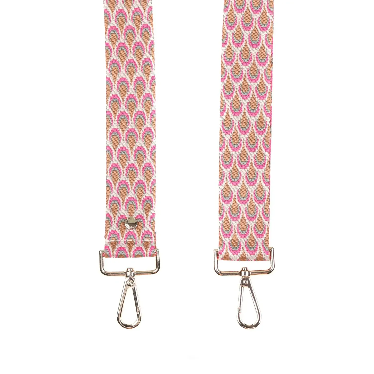 Pom Pom Strap Pink Peacock