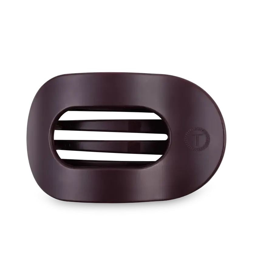 Large Flat Round Hair Clip Burgundy Bliss