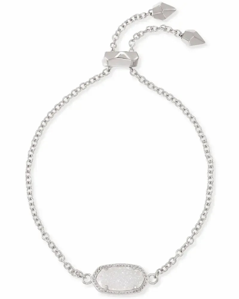Elaina Bracelet Rhodium Iridescent Drusy