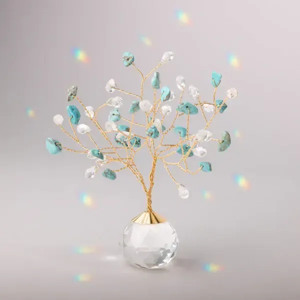 Suncatcher Tree of Life Turquoise/Tranquility/Gold
