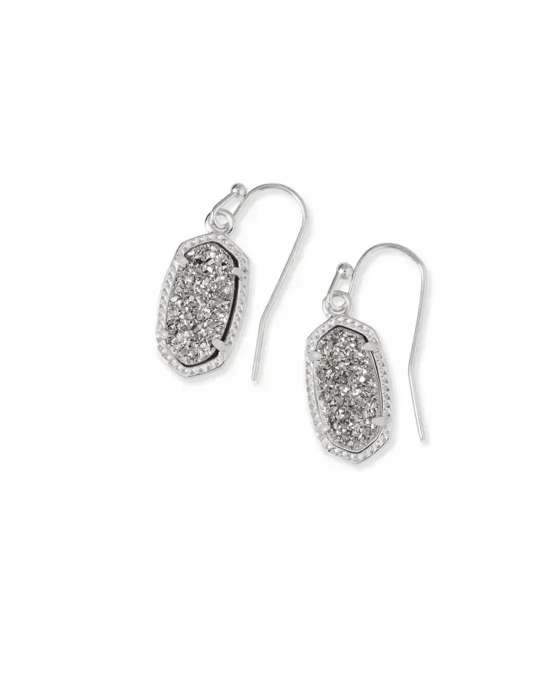 Lee Earring Rhodium Platinum Drusy