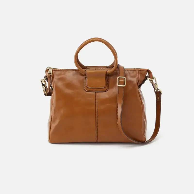 Sheila Medium Leather Bag Truffle