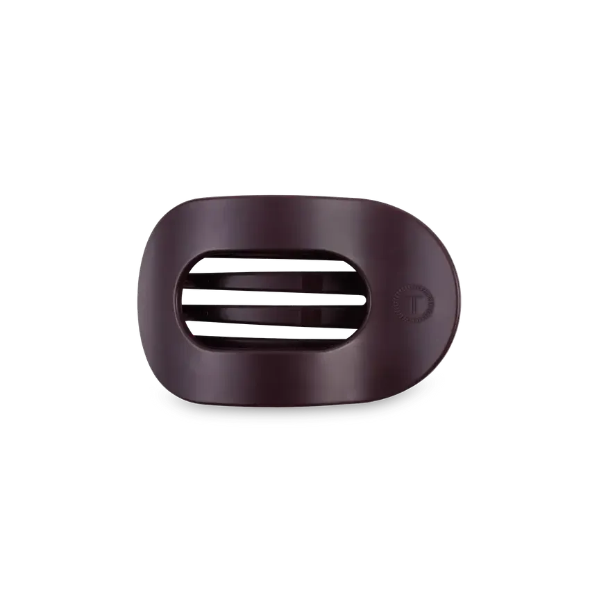 Small Flat Round Clip Burgundy Bliss