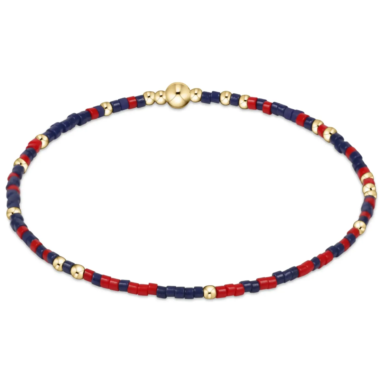 Gameday Hope Unwritten Bracelet- Matte Navy- Bright Red