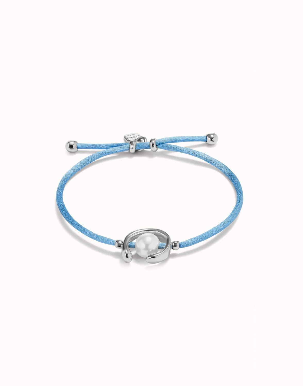 Ser Diferente Blue Cord Silver w/Pearl Bracelet