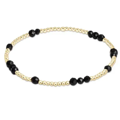 Hope Unwritten Gemstone Bracelet- Faceted Onyx