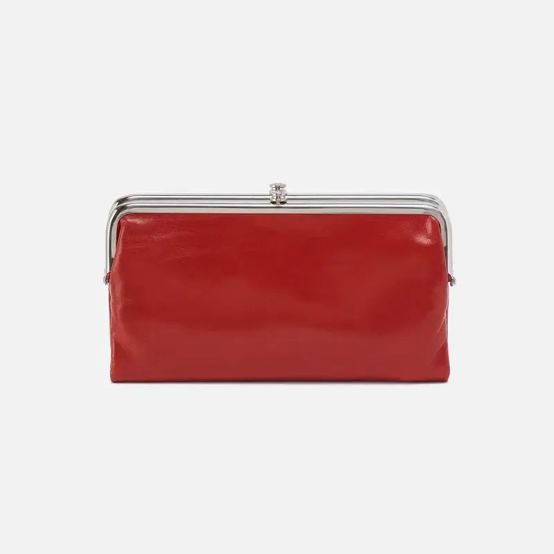 Lauren Clutch Leather Wallet Brick