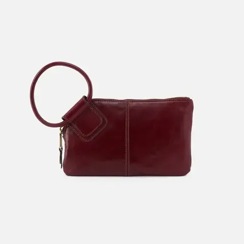 Sable Wristlet Leather Bag Winterberry