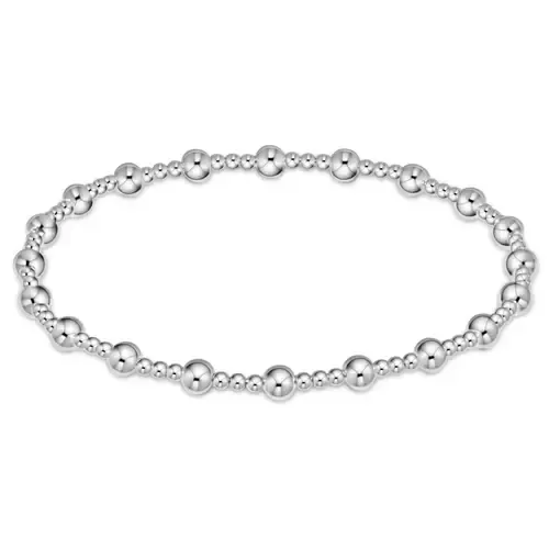 Classic Sincerity Pattern 4mm Sterling Bead Bracelet
