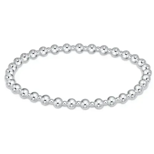Classic Grateful Pattern 4mm Bead Bracelet Sterling