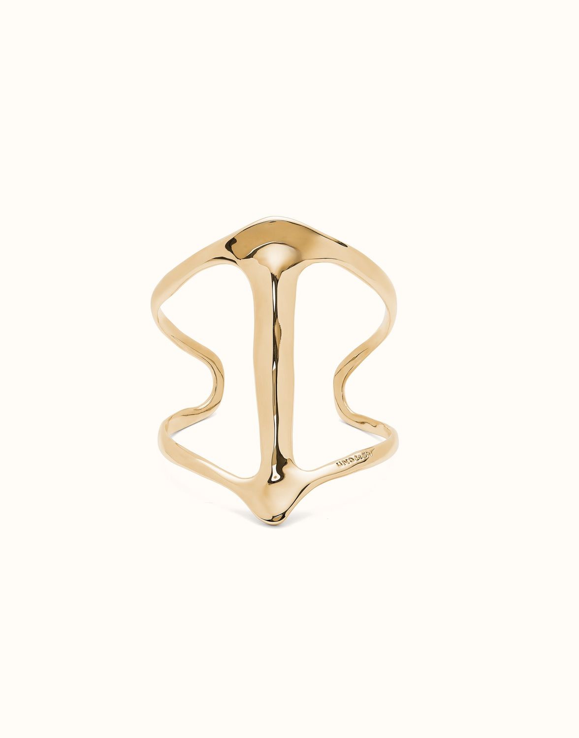 Ser Unico Exc Gold Bead Bracelet w/Cross