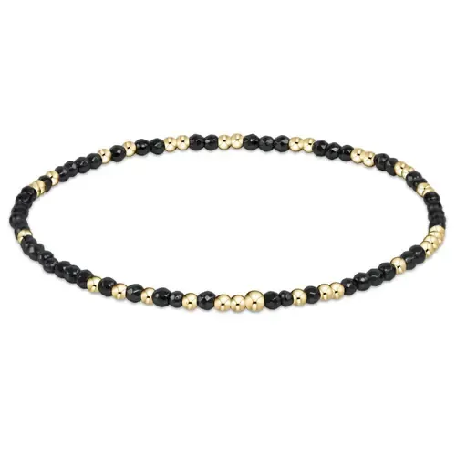 Hope Unwritten Gemstone 2mm Bead Bracelet- Faceted Hematite