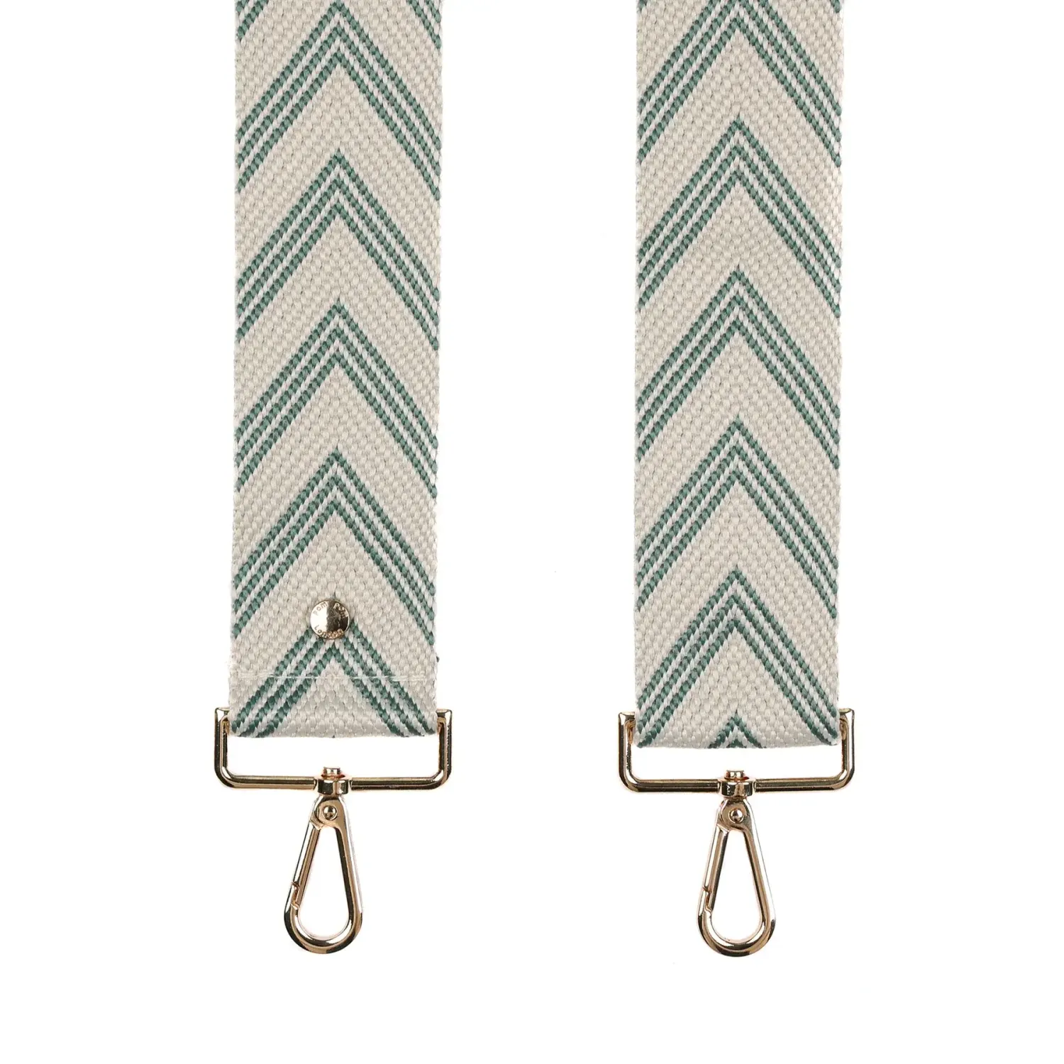 Pom Pom Strap Green Chevron