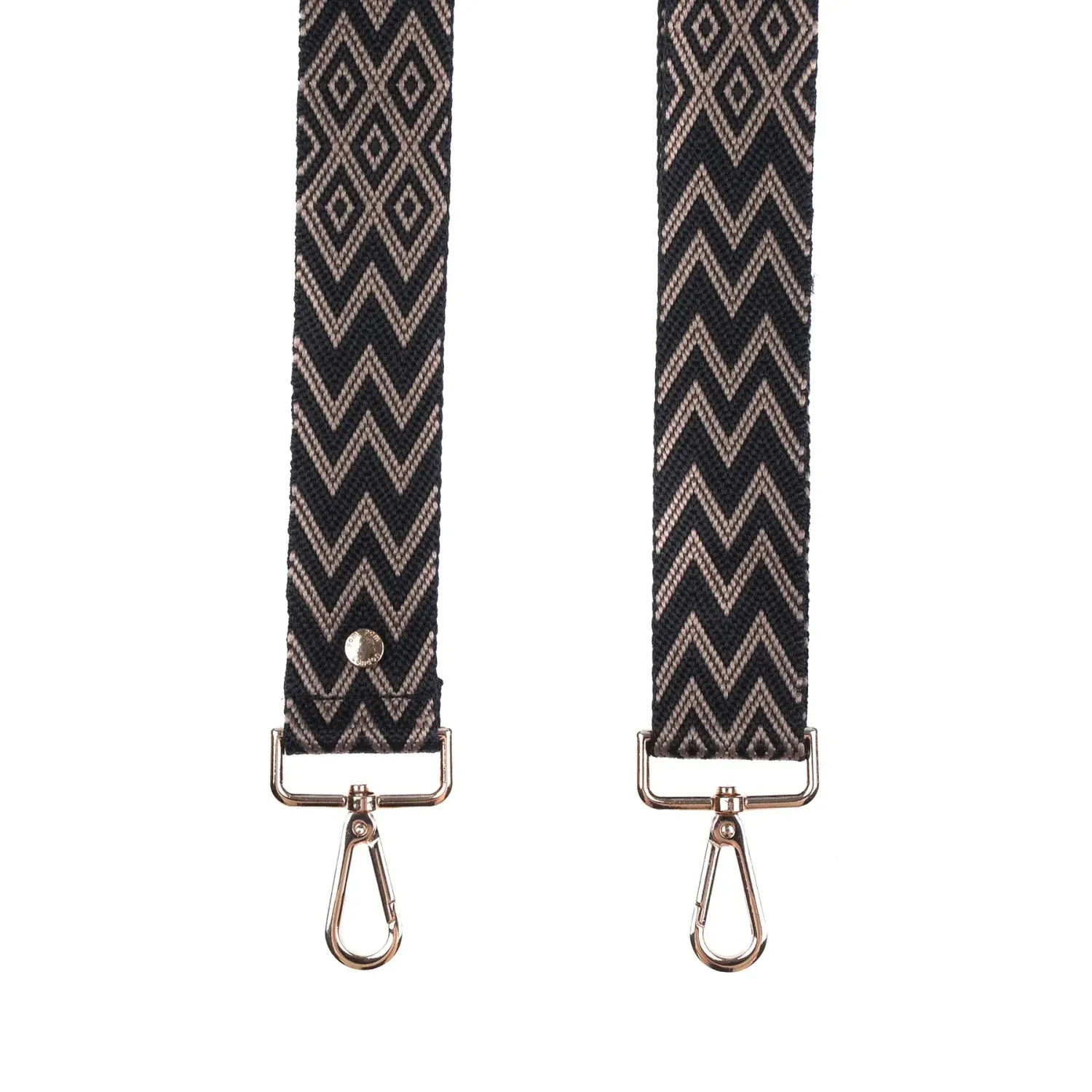 Pom Pom Strap Cocoa Zig Zag
