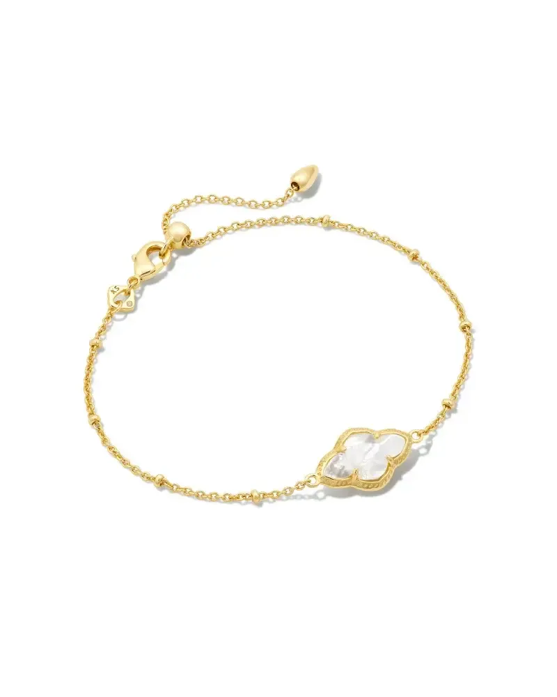 Abbie Satellite Chain Bracelet Ivory MOP Gold