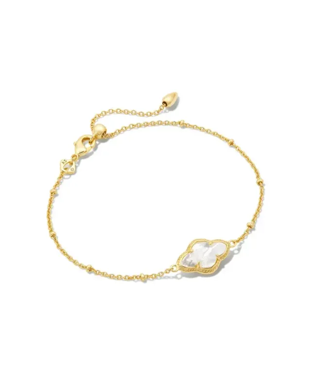 Abbie Satellite Chain Bracelet Ivory MOP Gold